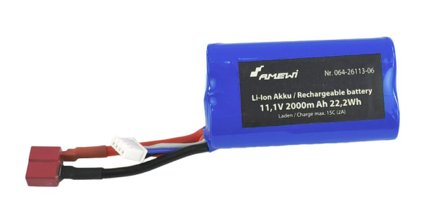 Li-Ion Akku 3S 11,1V 2000mAh, T-Stecker