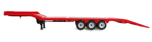 Tieflader-Sattelauflieger Dreiachser für Scania 1:18 rot