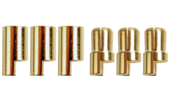 Goldkontakt Ø6,5mm 3 Paare