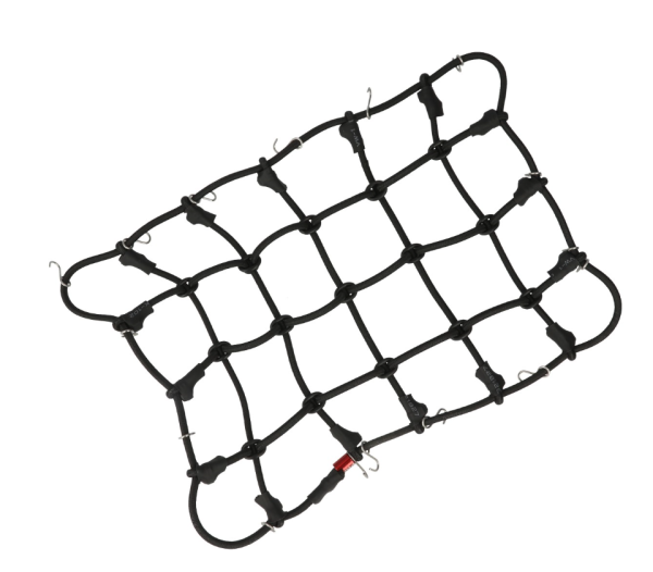 Gepäcknetz mit Hacken Schwarz 190mmx120mm