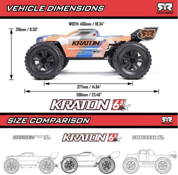 1/8 KRATON 6S 4X4 RTR Brushless Speed Truck
