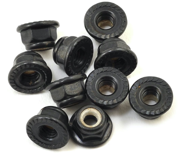 Traxxas Radmutter 4mm mit Flansch Nylon schwarz