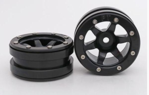 Beadlock Wheels PT- Wave Schwarz/Schwarz 1.9 (2 St.)
