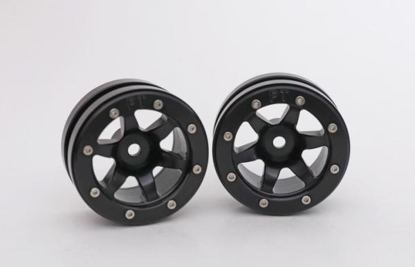 Beadlock Wheels PT- Wave Schwarz/Schwarz 1.9 (2 St.)