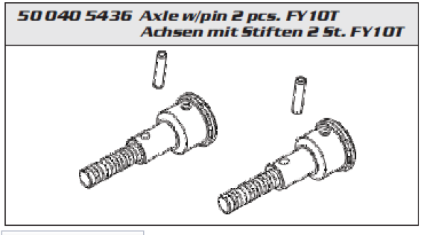 Achsen mit Stift 2 Stck FY10