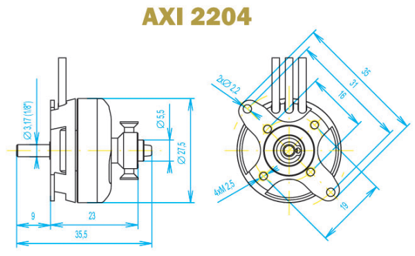 AXI 2204/54 GOLD LINE