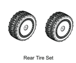 Rear Pre-glued Tire Set - Buggy (2) 1:12