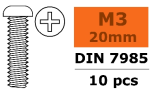 Linsenschraube M3x20 Kreuzschlitz