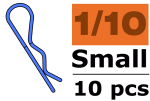 Revtec - Body Clips - 45° Bent - Small - Blue - 10 pcs Splinte