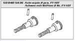 Achsen mit Stift 2 Stck FY10